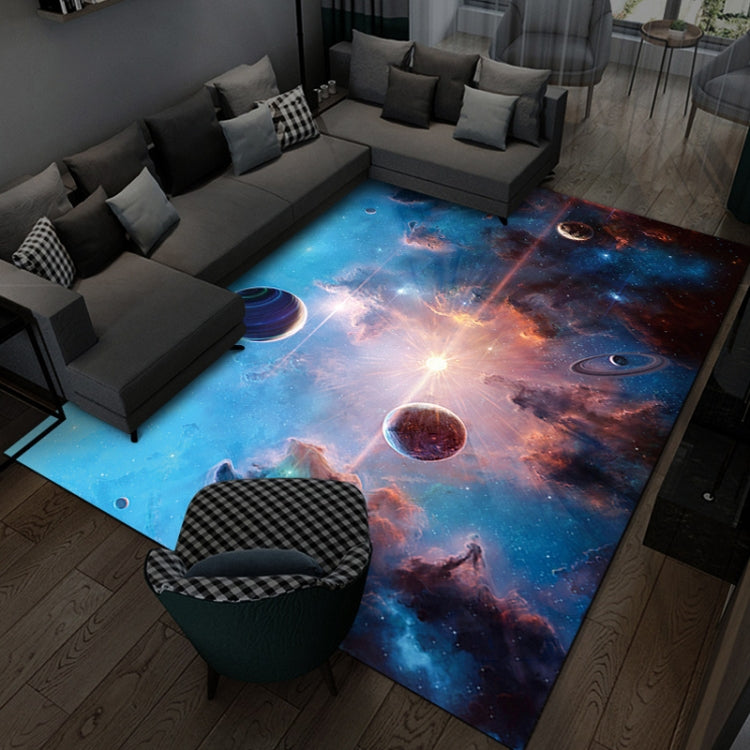 3D Visual Cartoon Cosmic Planet Living Room Carpet, Size: 60x90cm