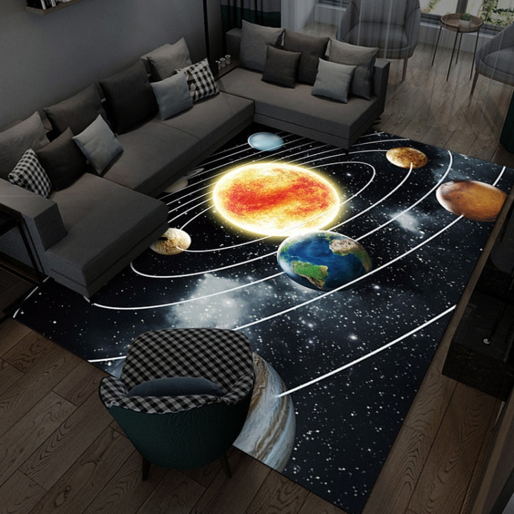 3D Visual Cartoon Cosmic Planet Living Room Carpet, Size: 60x90cm