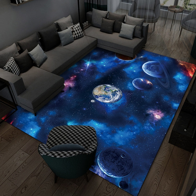 3D Visual Cartoon Cosmic Planet Living Room Carpet, Size: 60x90cm