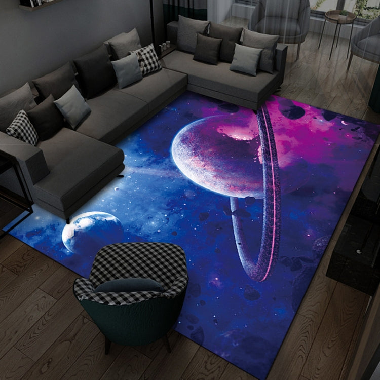 3D Visual Cartoon Cosmic Planet Living Room Carpet, Size: 60x90cm