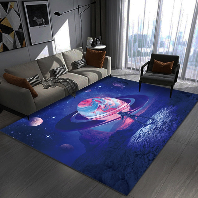 3D Visual Cartoon Cosmic Planet Living Room Carpet, Size: 60x90cm