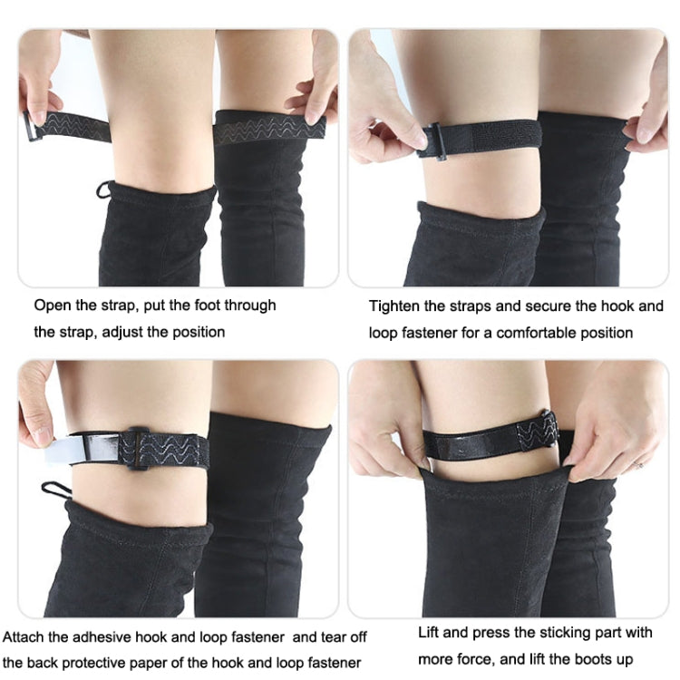 5 Sets Female Anti-Drop Boots Strap Scratch Non-slip Over Knee Strap(Black)