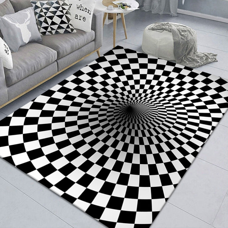 3D Stereo Rectangular Visual Geometric Living Room Carpet, Size: 40x60cm