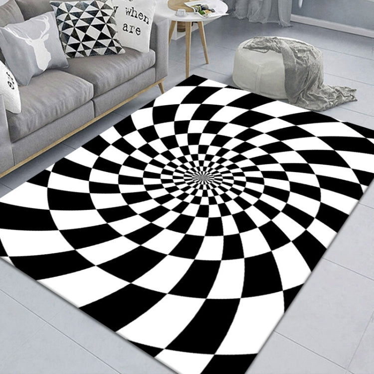 3D Stereo Rectangular Visual Geometric Living Room Carpet, Size: 40x60cm