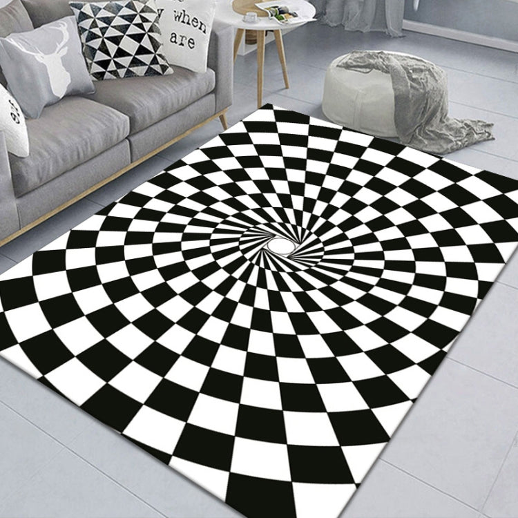 3D Stereo Rectangular Visual Geometric Living Room Carpet, Size: 40x60cm
