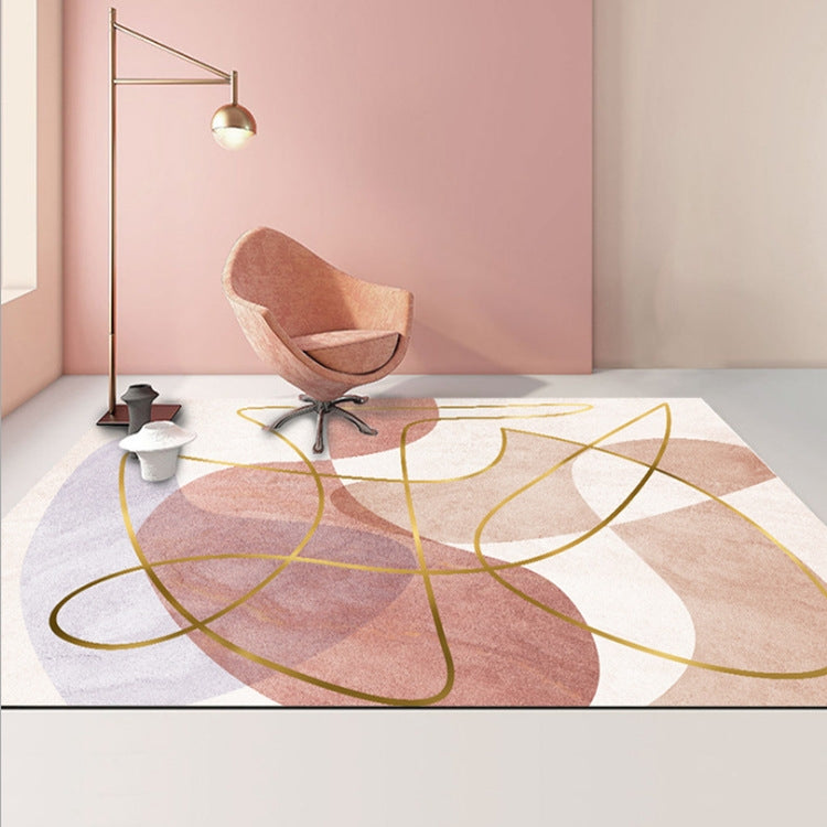 Modern Abstract Geometric Living Room Rug Coffee Table Cushion, Size: 140x200cm