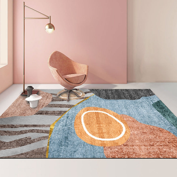Modern Abstract Geometric Living Room Rug Coffee Table Cushion, Size: 140x200cm