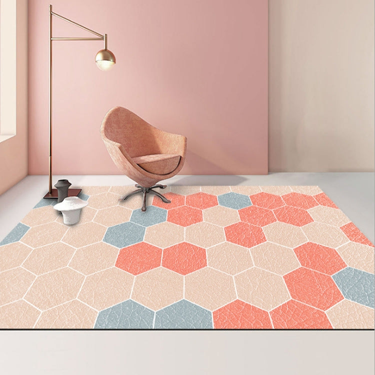 Modern Abstract Geometric Living Room Rug Coffee Table Cushion, Size: 140x200cm