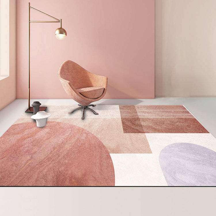 Modern Abstract Geometric Living Room Rug Coffee Table Cushion, Size: 140x200cm