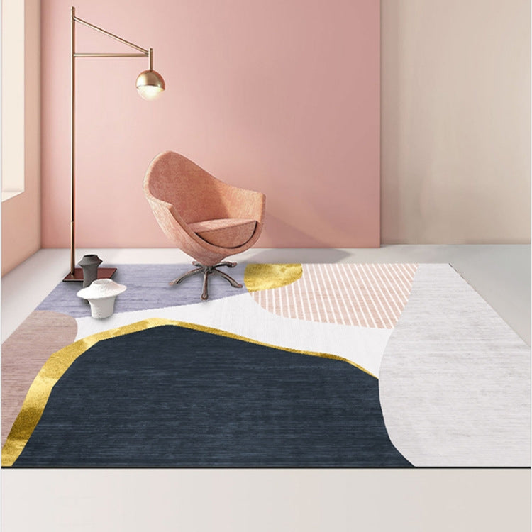 Modern Abstract Geometric Living Room Rug Coffee Table Cushion, Size: 140x200cm
