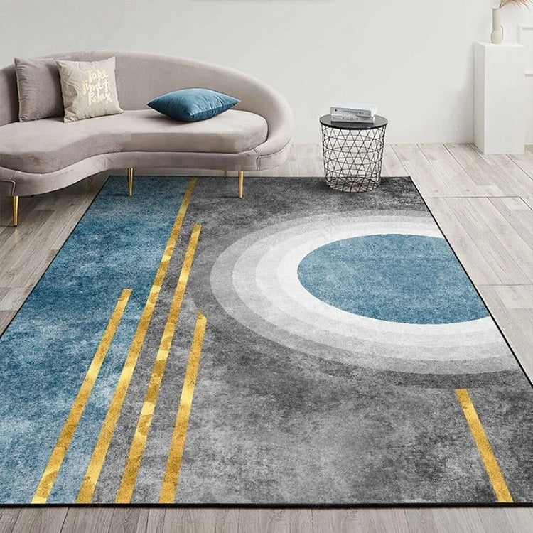 Modern Abstract Geometric Living Room Rug Coffee Table Cushion, Size: 140x200cm