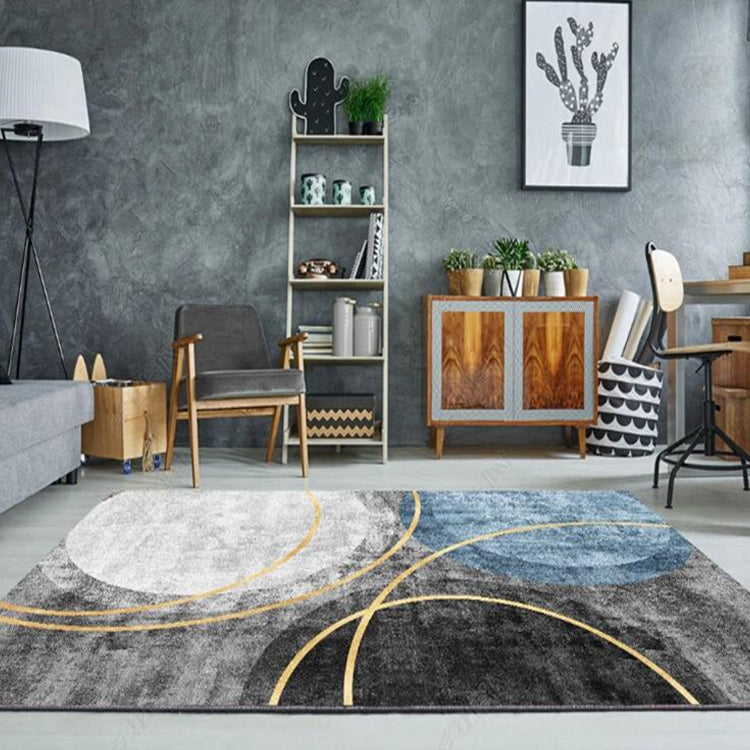 Modern Abstract Geometric Living Room Rug Coffee Table Cushion, Size: 140x200cm