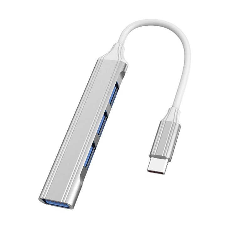2 PCS Multifunctional Expanded Docking, Spec: Type-C/USB-C 3.0 (Silver)