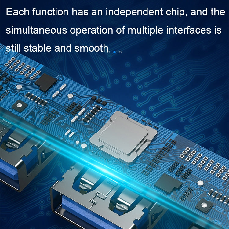 2 PCS Multifunctional Expanded Docking, Spec: USB 3.0 (Silver)