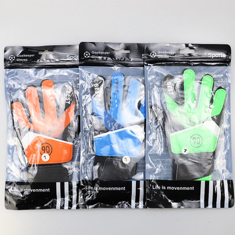 Children Football Goalkeeper Glove Latex Anti-Collision Goalkeeper Gloves, Size: 7