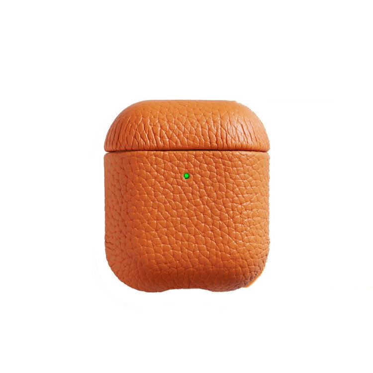 All-Inclusive Style Lychee Grain Cowhide Earphone Case For AirPods 1/2