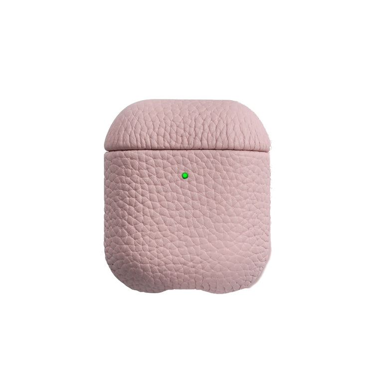 All-Inclusive Style Lychee Grain Cowhide Earphone Case For AirPods 1/2