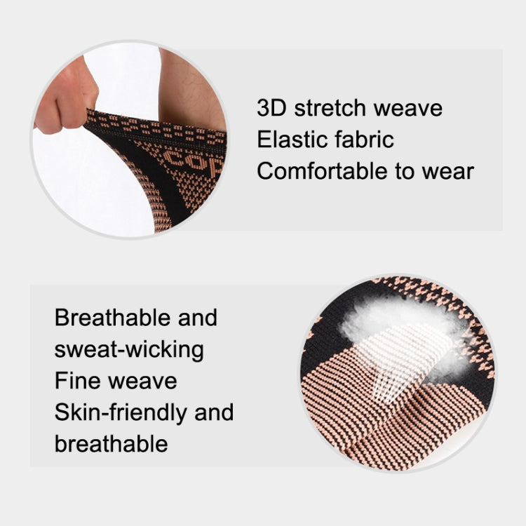 1 Pair Copper Fiber Sports Ankle Pads Nylon Knitted Breathable Protective Gear