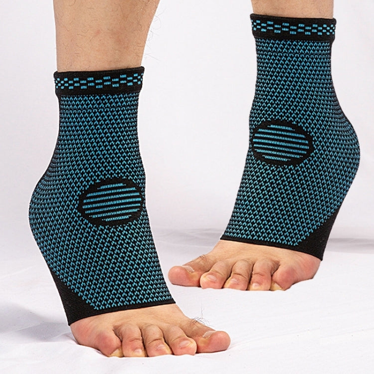 1 Pair Nylon Knitted Ankle Pads Compression Support Anti-sprain Cycling Protective Gear