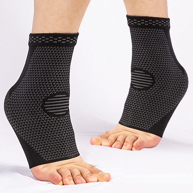 1 Pair Nylon Knitted Ankle Pads Compression Support Anti-sprain Cycling Protective Gear