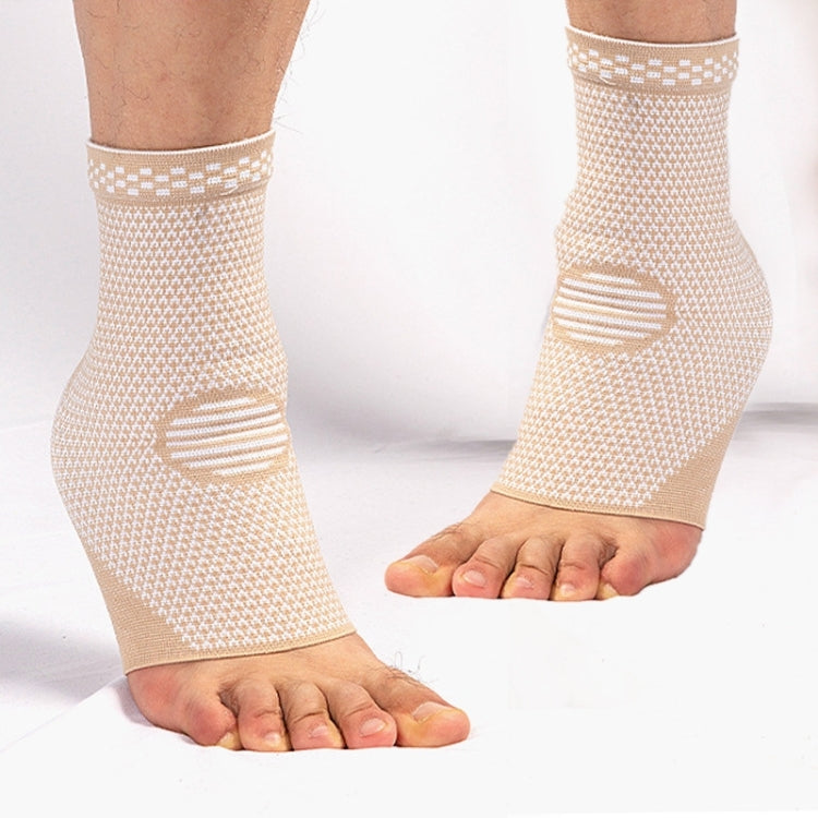 1 Pair Nylon Knitted Ankle Pads Compression Support Anti-sprain Cycling Protective Gear