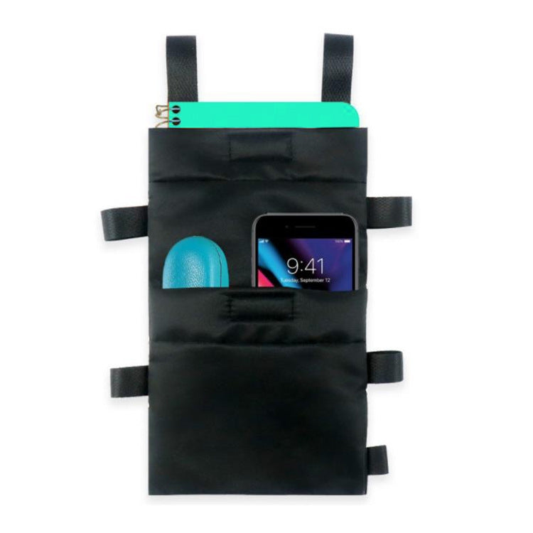 Mobile Phone Key Debris Storage Bag Water Bottle Bag for Crutches(Black)