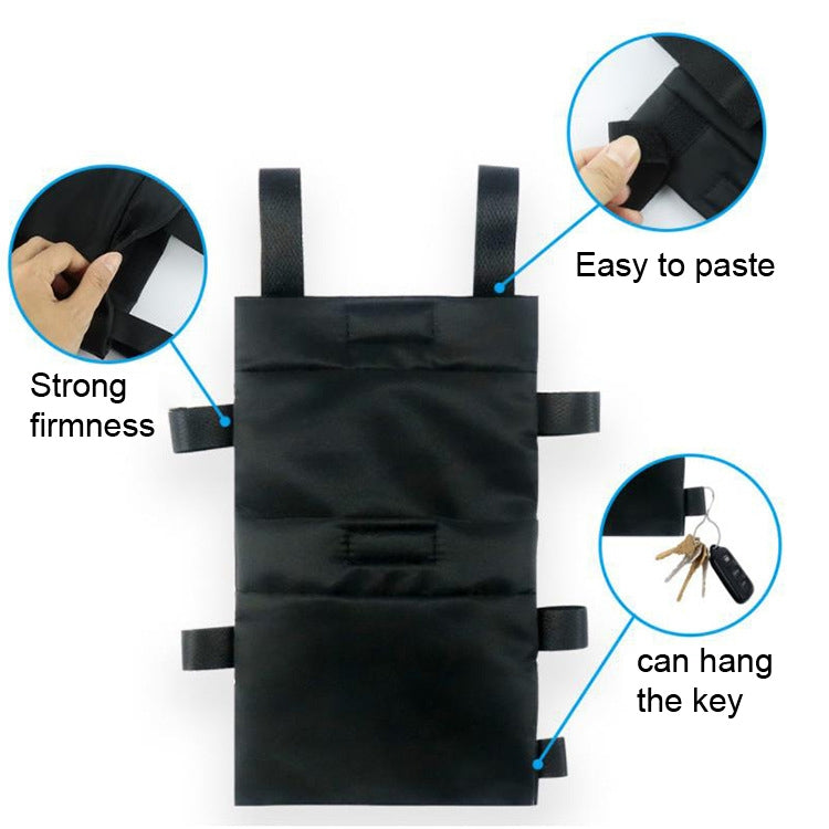 Mobile Phone Key Debris Storage Bag Water Bottle Bag for Crutches(Black)