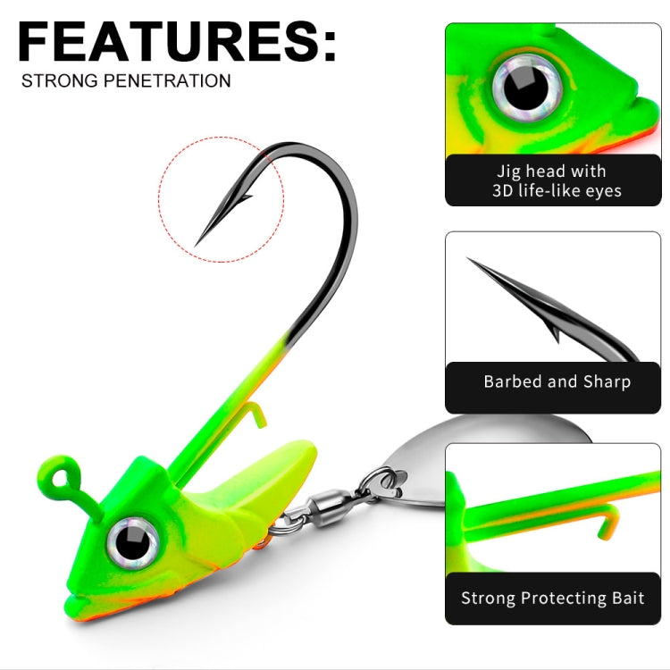5 PCS Lead Material Fish Shape Anti-hanging Bottom Hook, Specification: 15g