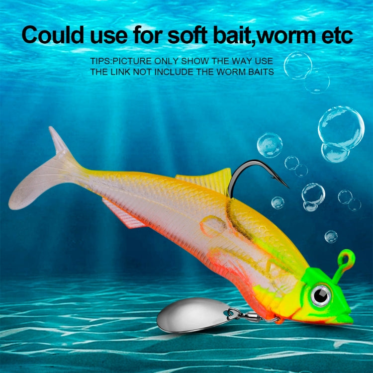 5 PCS Lead Material Fish Shape Anti-hanging Bottom Hook, Specification: 15g