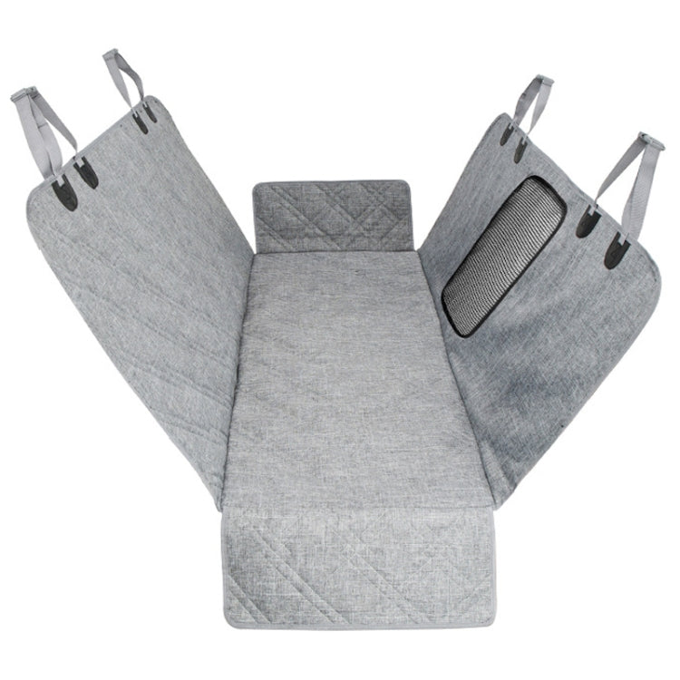 Car Rear Seat Waterproof Bite Resistant Pet Cushion, Color: CZD-B2-14 Cation Grey(137x147cm)