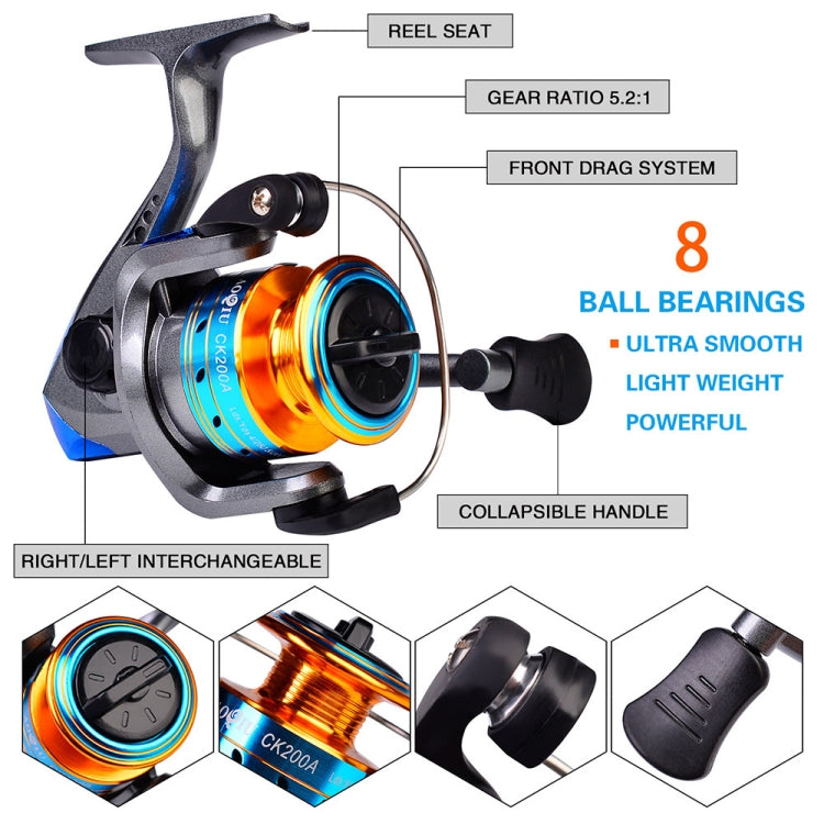 Long-throw Fishing Rod Fishing Reel Fishing Bag Bait Accessories Set