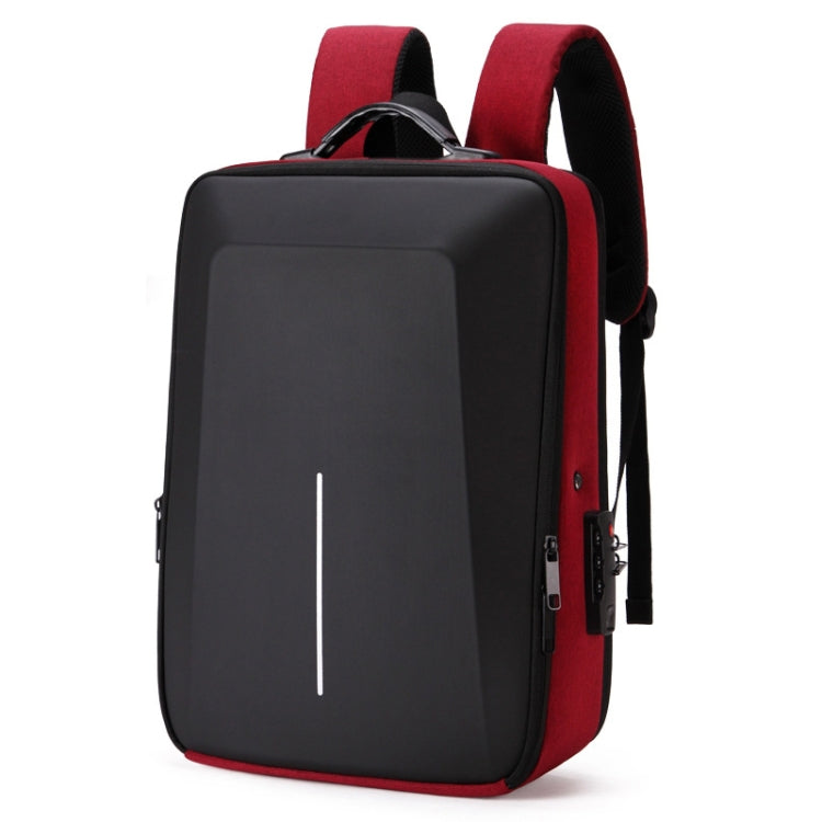 Hard Shell Backpack Alloy Frame Anti-Theft Computer Bag For Men, Color: 8003 Red