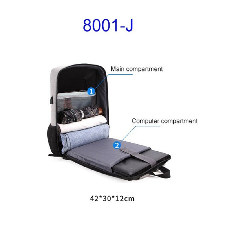 Hard Shell Backpack Alloy Frame Anti-Theft Computer Bag For Men, Color: 8001-J Red