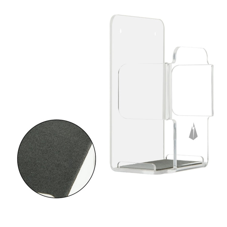 Mobile Phone Remote Control Wall Storage Rack Power Plug Bracket(Transparent)
