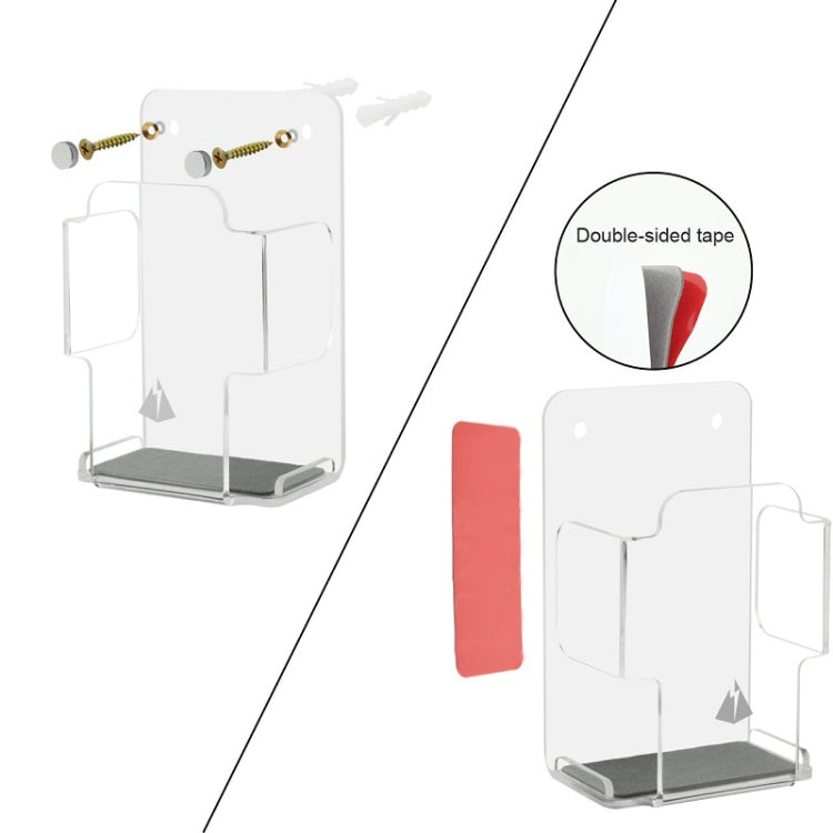 Mobile Phone Remote Control Wall Storage Rack Power Plug Bracket(Transparent)