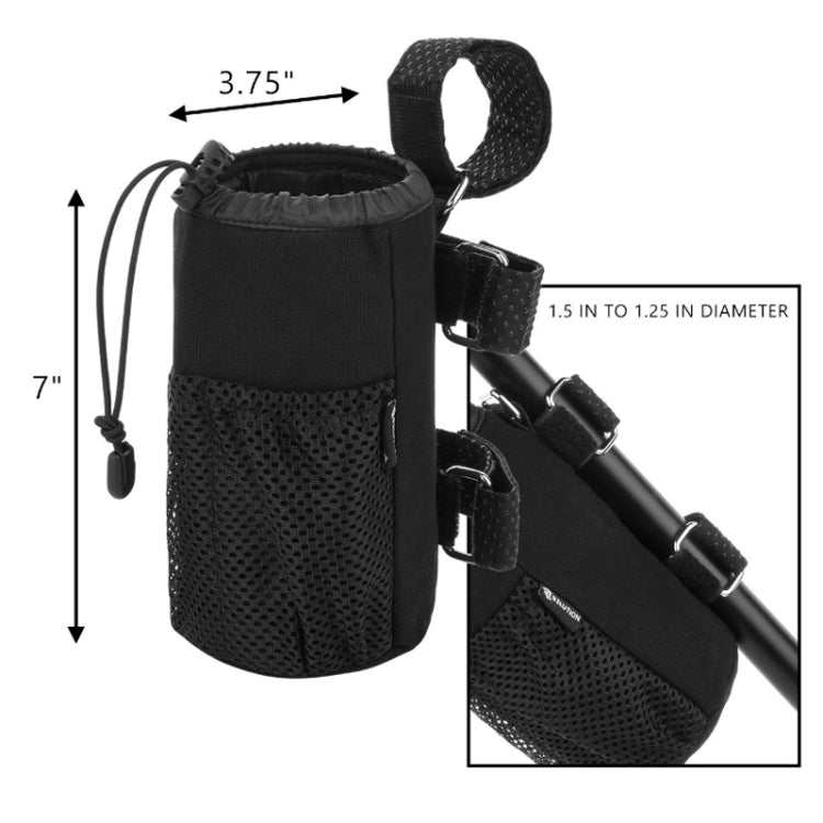 Bicycle Cup Holder Bike Universal Speaker Storage Bag(Black)