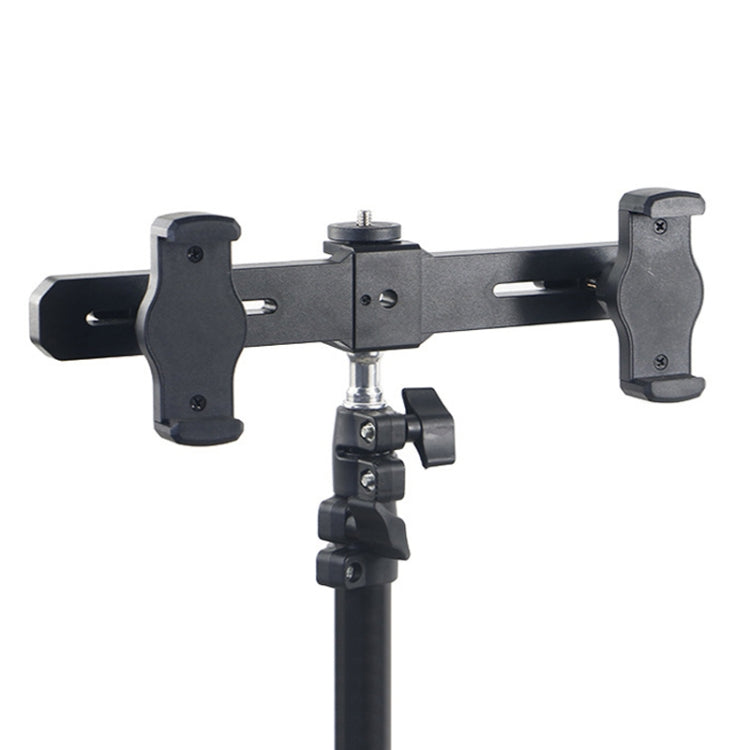 Universal Removable Rotating Live Dual-Camera Bracket, Spec: Dual Phone Clip