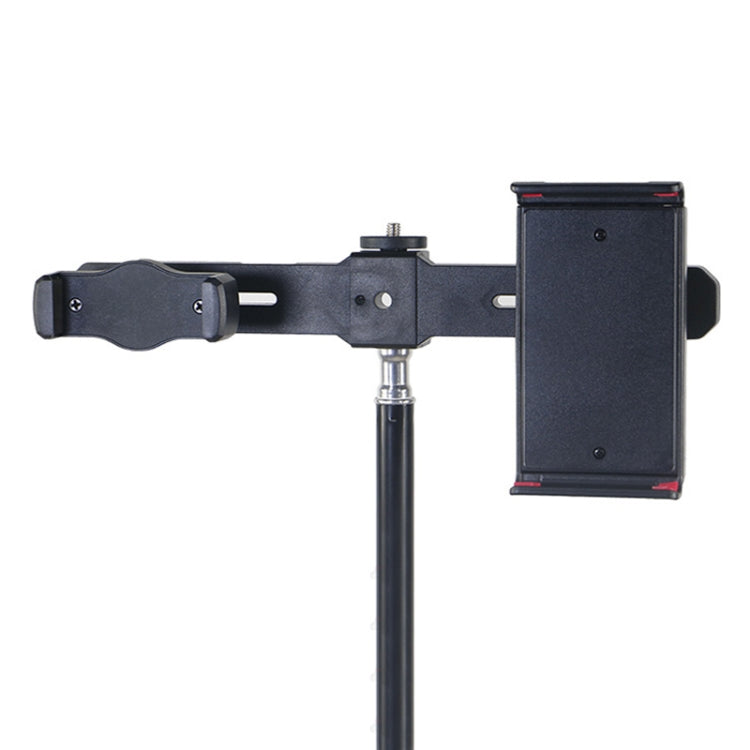 Universal Removable Rotating Live Dual-Camera Bracket, Spec: Phone Clip+Tablet Clip