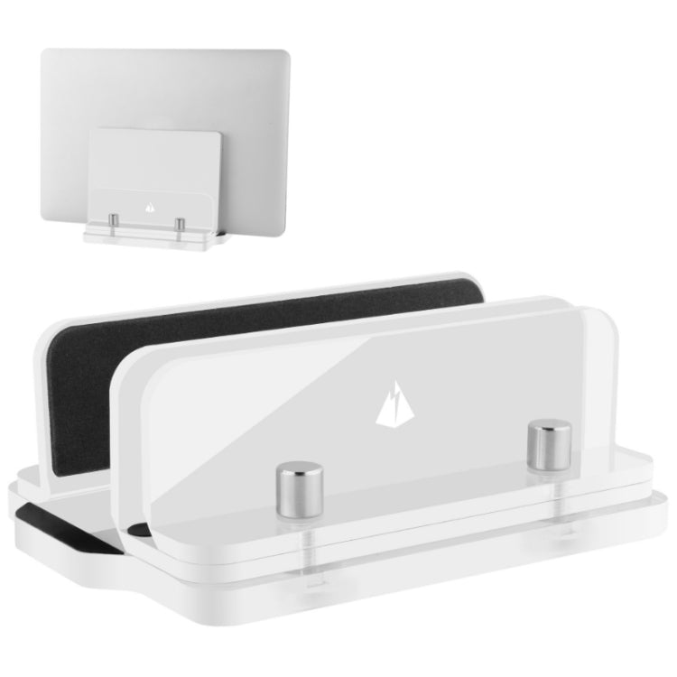 Acrylic Laptop Cooling Storage Bracket Adjustable Base(Transparent)