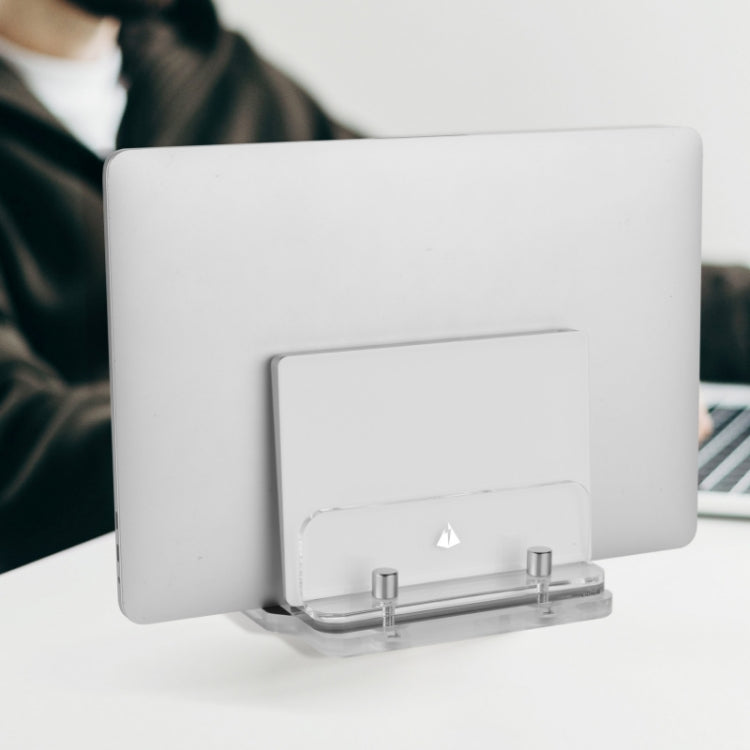 Acrylic Laptop Cooling Storage Bracket Adjustable Base(Transparent)