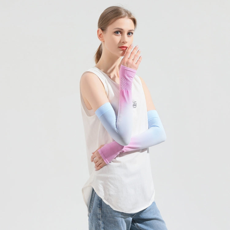 1 Pairs Summer Ladies Gradient Ice Silk Sleeve