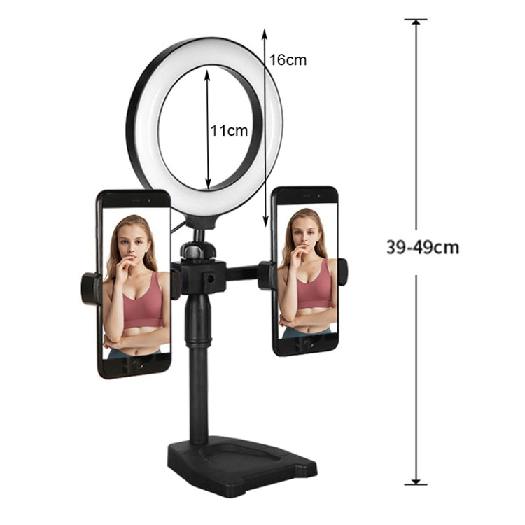 A1 Phone Live Bracket with LED Ring Fill Light, Spec: Dual-camera