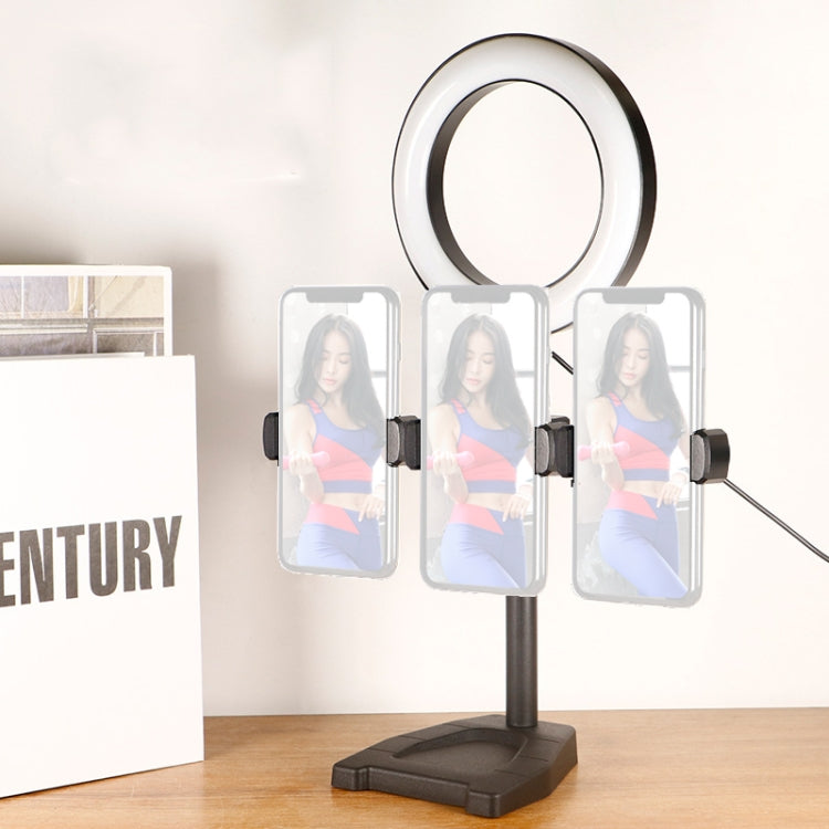 A1 Phone Live Bracket with LED Ring Fill Light, Spec: Three-camera