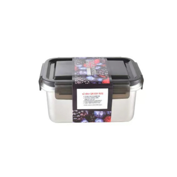 Refrigerator Refrigerated Storage Stainless Steel Airtight Crisper, Capacity: Rectangular 600ML