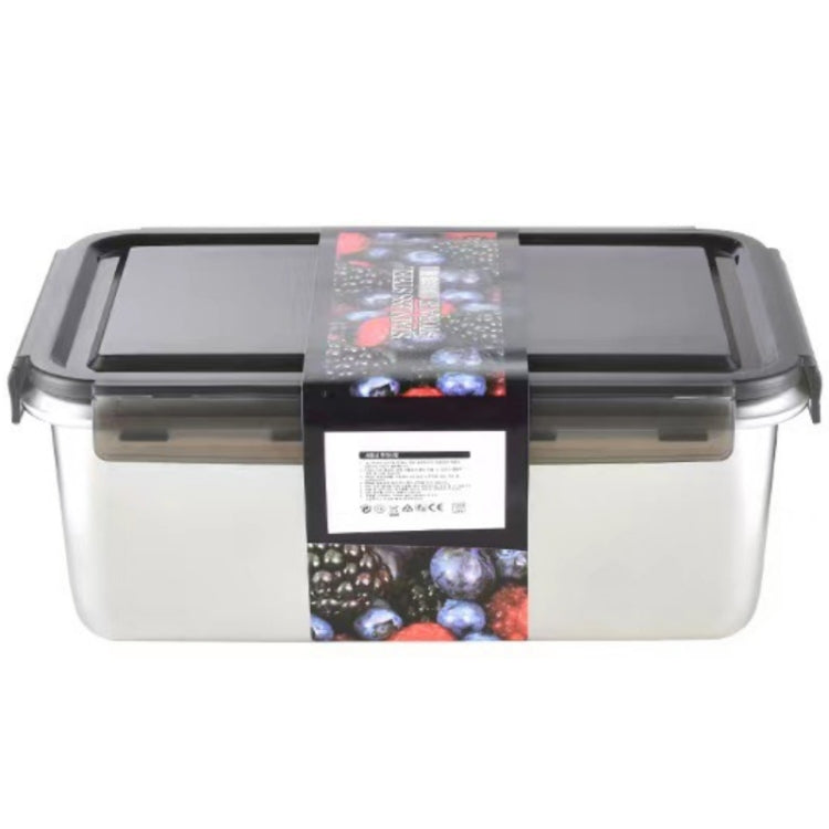 Refrigerator Refrigerated Storage Stainless Steel Airtight Crisper, Capacity: Rectangular 2800ML