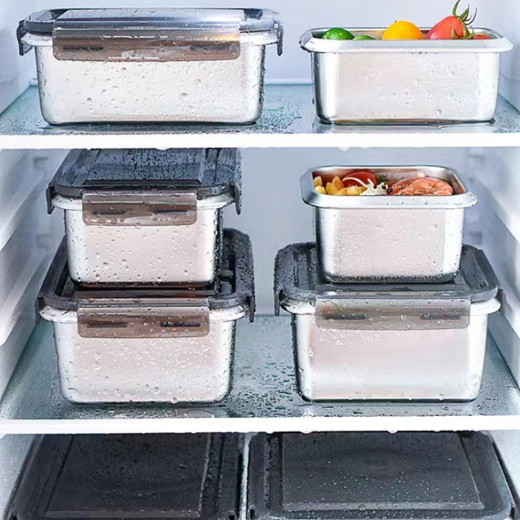 Refrigerator Refrigerated Storage Stainless Steel Airtight Crisper, Capacity: Square 1500ML