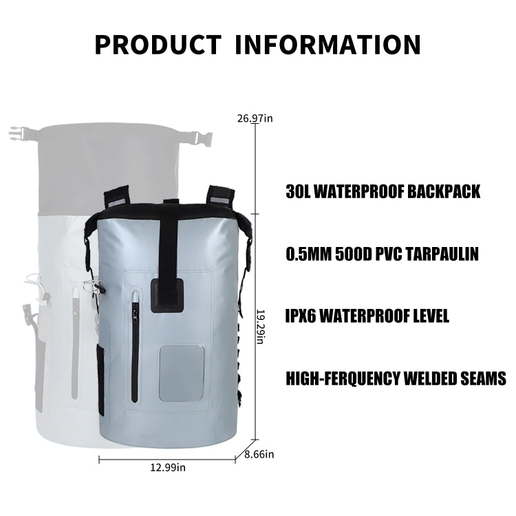 TM0322004 30L Outdoor Sports Multifunctional Waterproof Bag(Orange Red)
