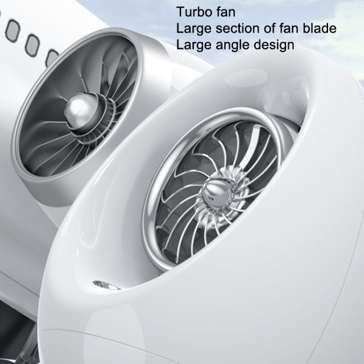 USB Quiet Double Spray Water Cold Fan Portable Desktop Fan(White+Silver)