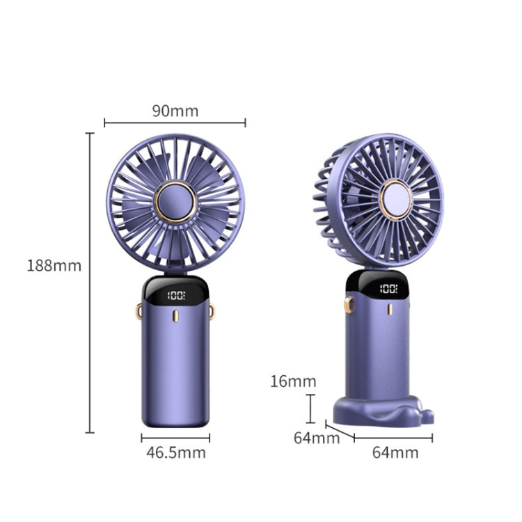 USB Handheld Digital Display Folding Aromatherapy Fan, Battery Capacity: 4000mAh
