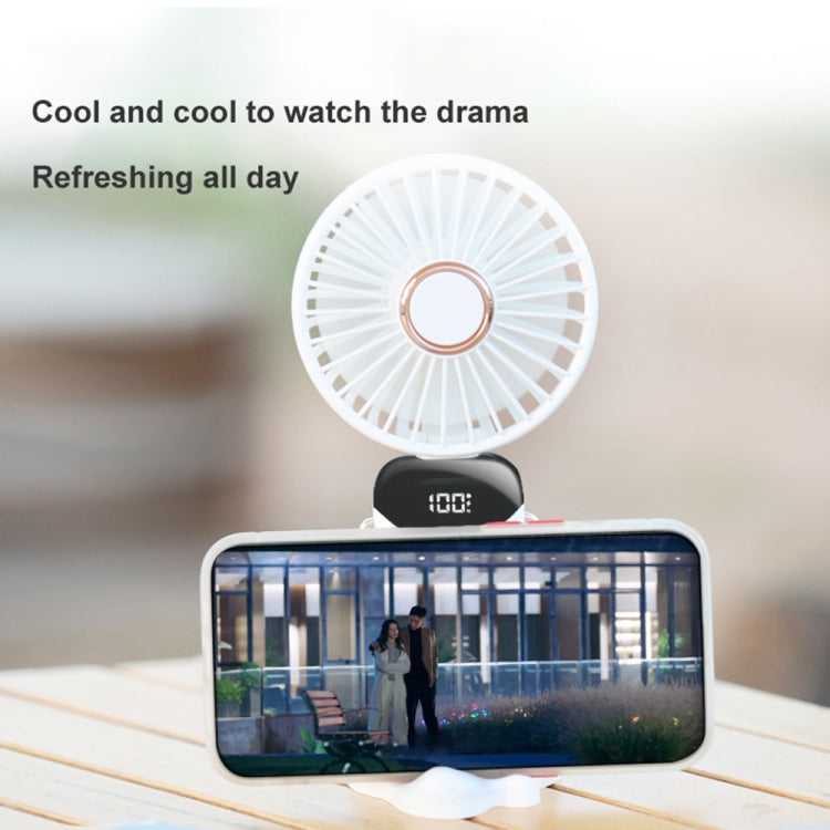 USB Handheld Digital Display Folding Aromatherapy Fan, Battery Capacity: 5000mAh